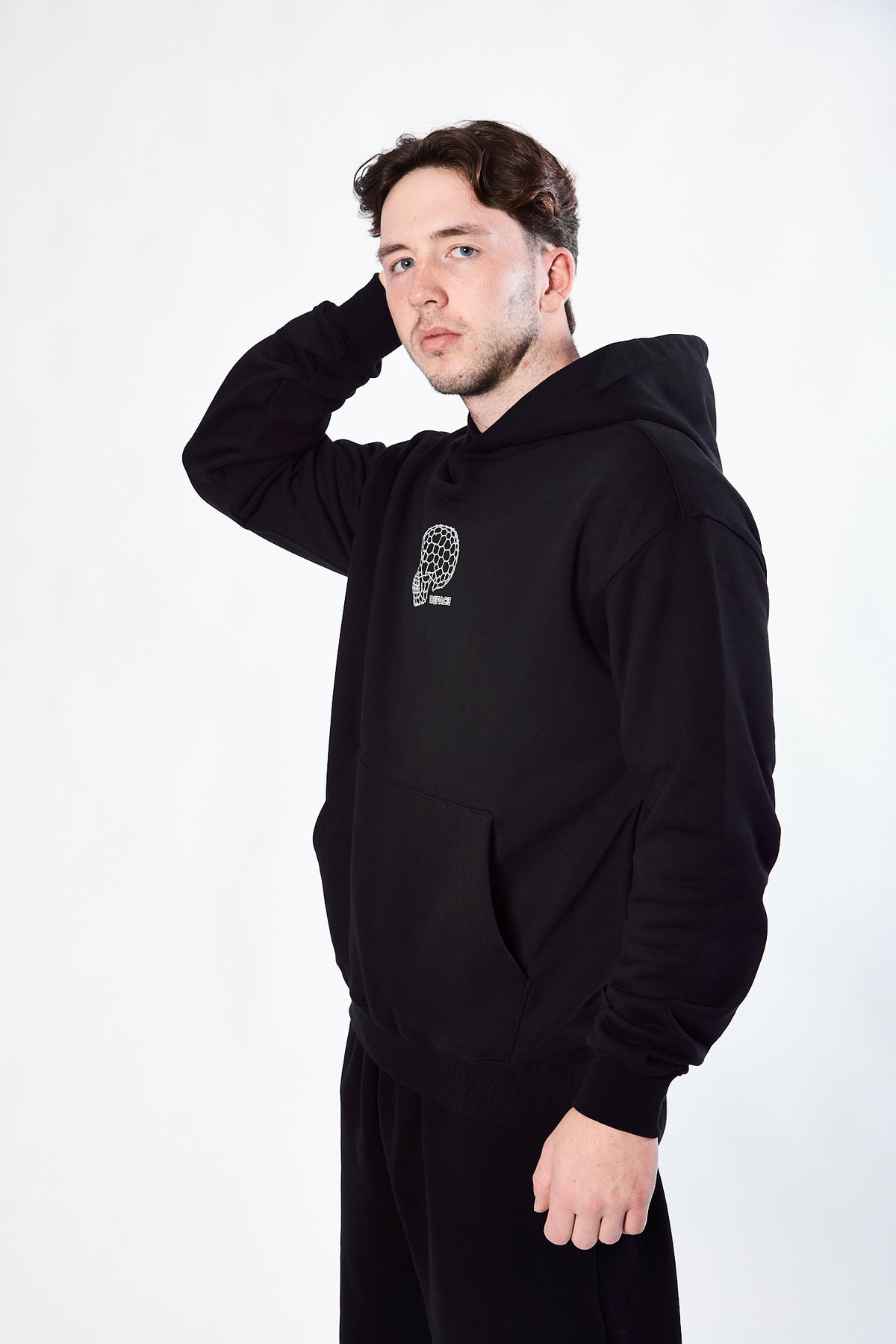 Deface Oxy Skull Hoodie (Black)