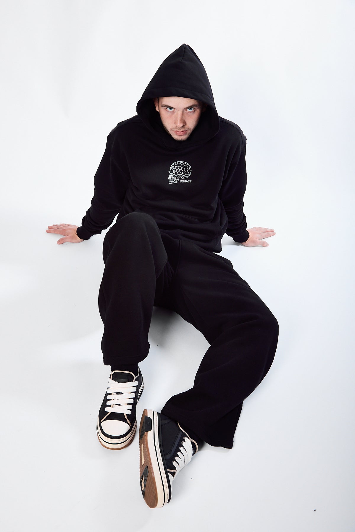 Deface Oxy Skull Hoodie (Black)