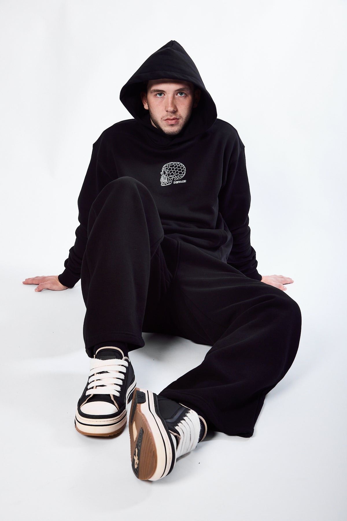 Deface Oxy Skull Hoodie (Black)