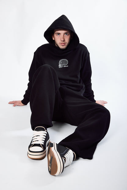 Deface Oxy Skull Hoodie (Black)