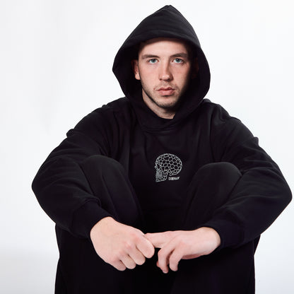 Deface Oxy Skull Hoodie (Black)