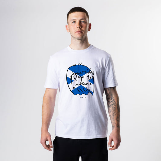 Essential Saltire Tee (White)