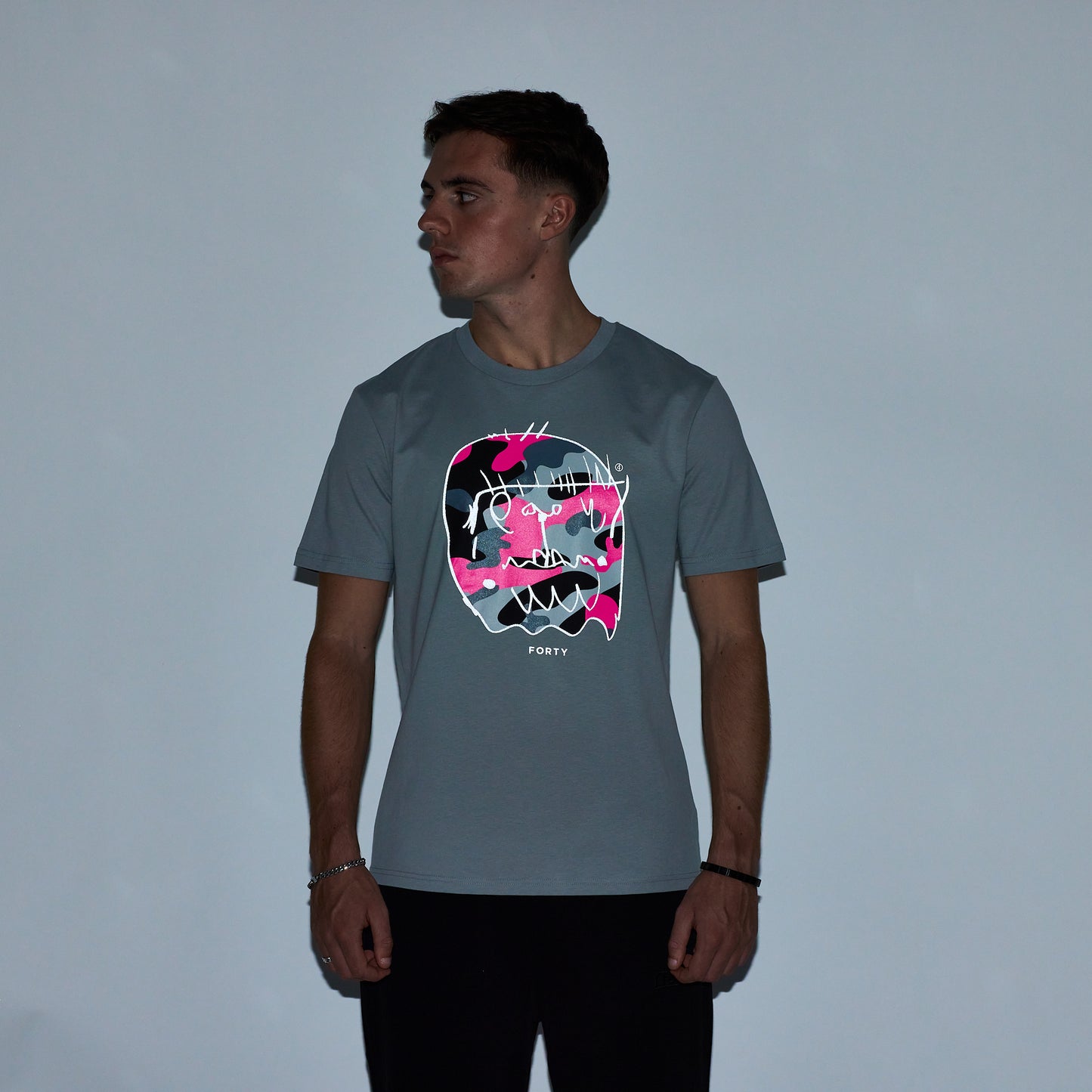 Essential Benjamin Classic Reflective Tee (Storm/Pink)