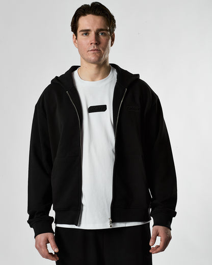 Lifestyle Murgatroyd Zip Through Oversized Hood (Black)