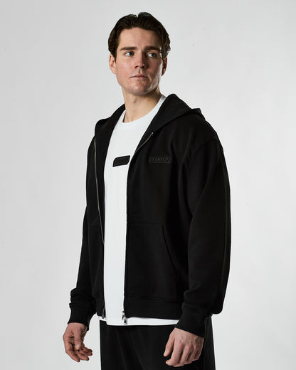 Lifestyle Murgatroyd Zip Through Oversized Hood (Black)