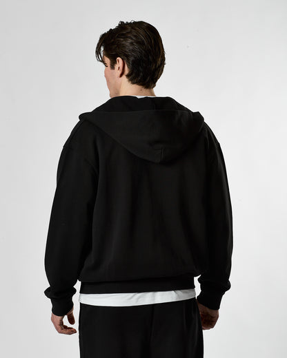 Lifestyle Murgatroyd Zip Through Oversized Hood (Black)