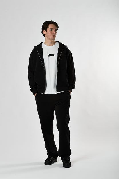 Lifestyle Murgatroyd Zip Through Oversized Hood (Black)