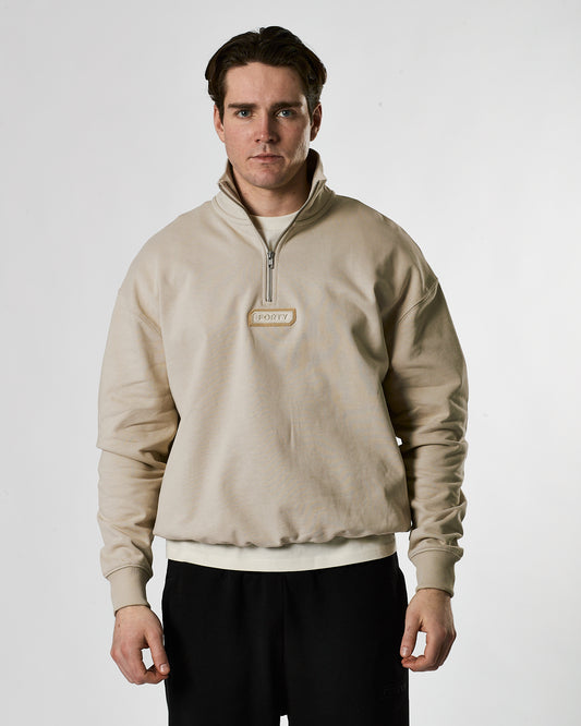 Lifestyle Murgatroyd 1/4 Zip Sweat (Beige Dust)