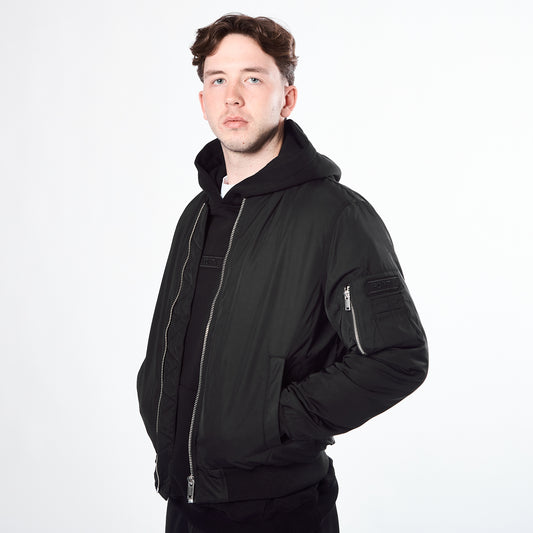 Lifestyle Murgatroyd Felt Appliqué Bomber (Black)