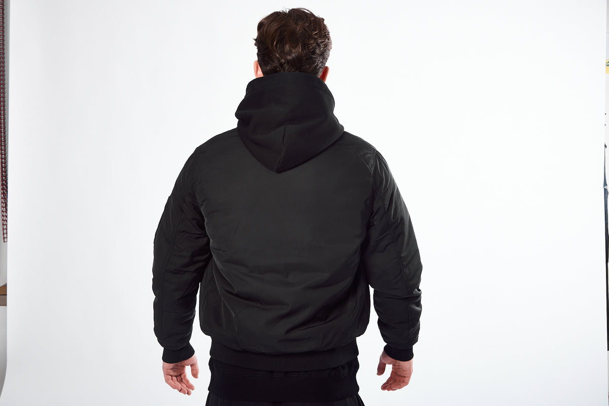 Lifestyle Murgatroyd Felt Appliqué Bomber (Black)