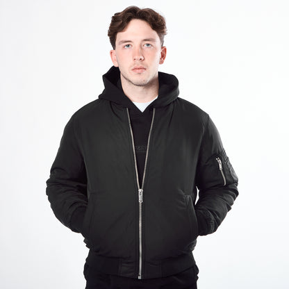 Lifestyle Murgatroyd Felt Appliqué Bomber (Black)