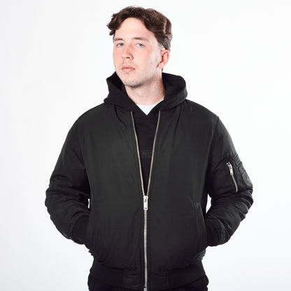 Lifestyle Murgatroyd Felt Appliqué Bomber (Black)