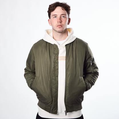 Lifestyle Murgatroyd Felt Appliqué Bomber (Khaki)
