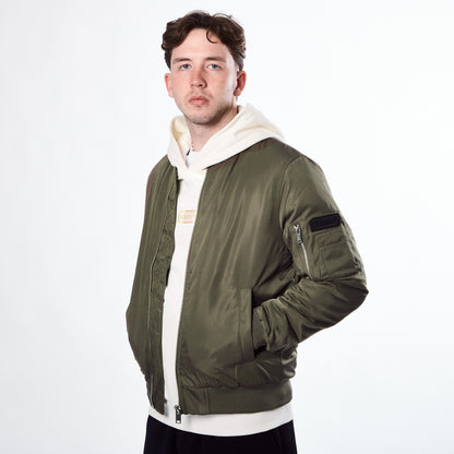 Lifestyle Murgatroyd Felt Appliqué Bomber (Khaki)