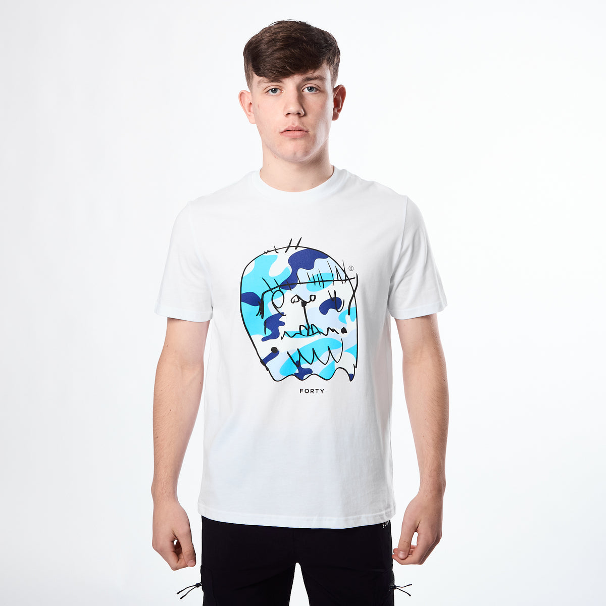 Essential Benjamin T-shirt (White/Bright Blue/Blue)