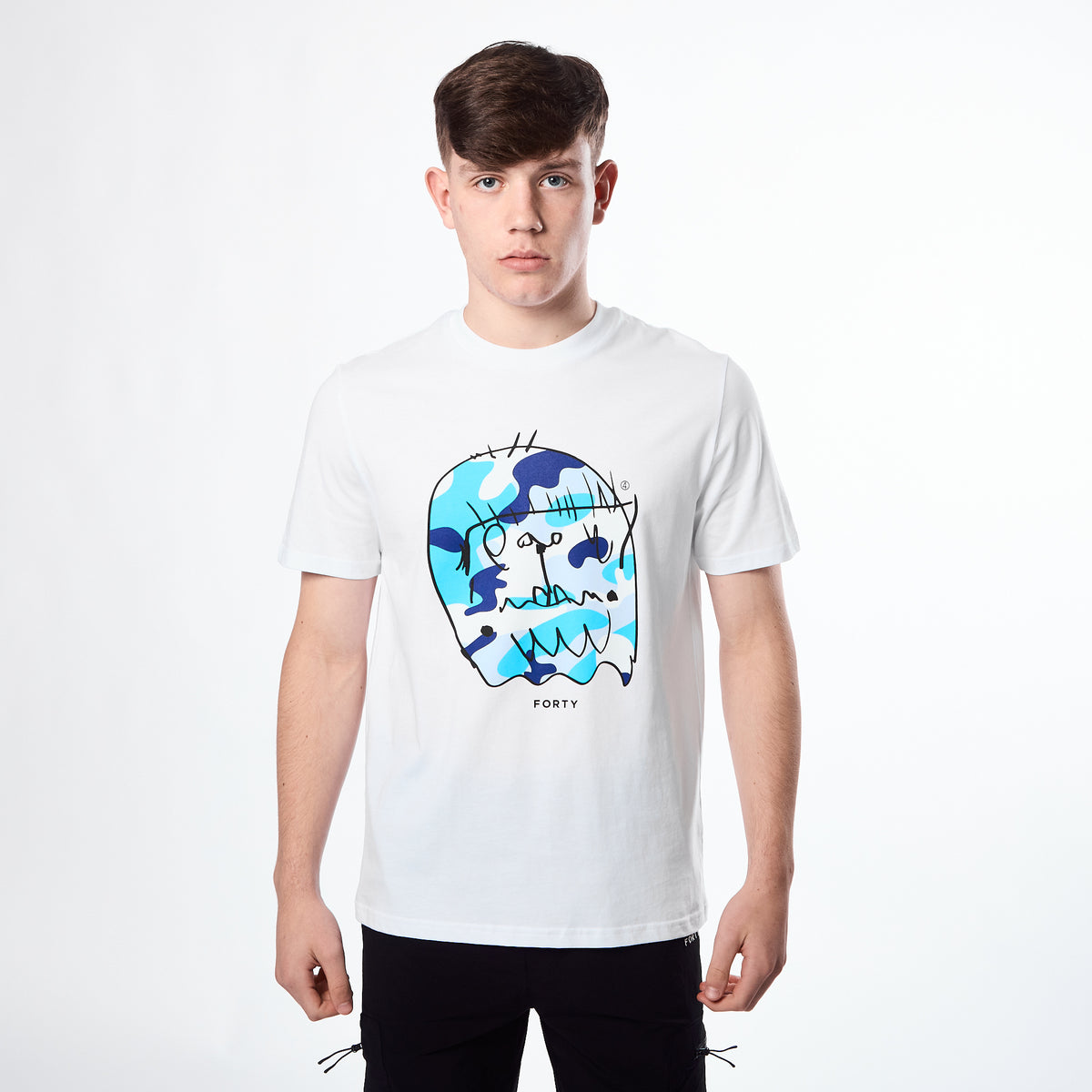 Essential Benjamin T-shirt (White/Bright Blue/Blue)