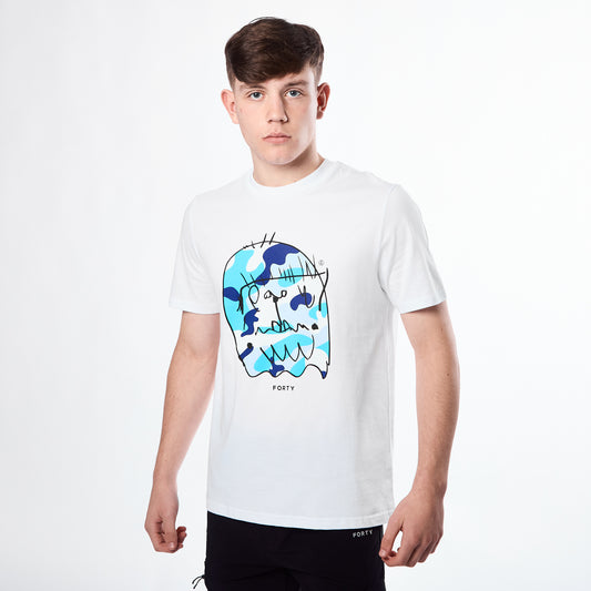 Essential Benjamin T-shirt (White/Bright Blue/Blue)