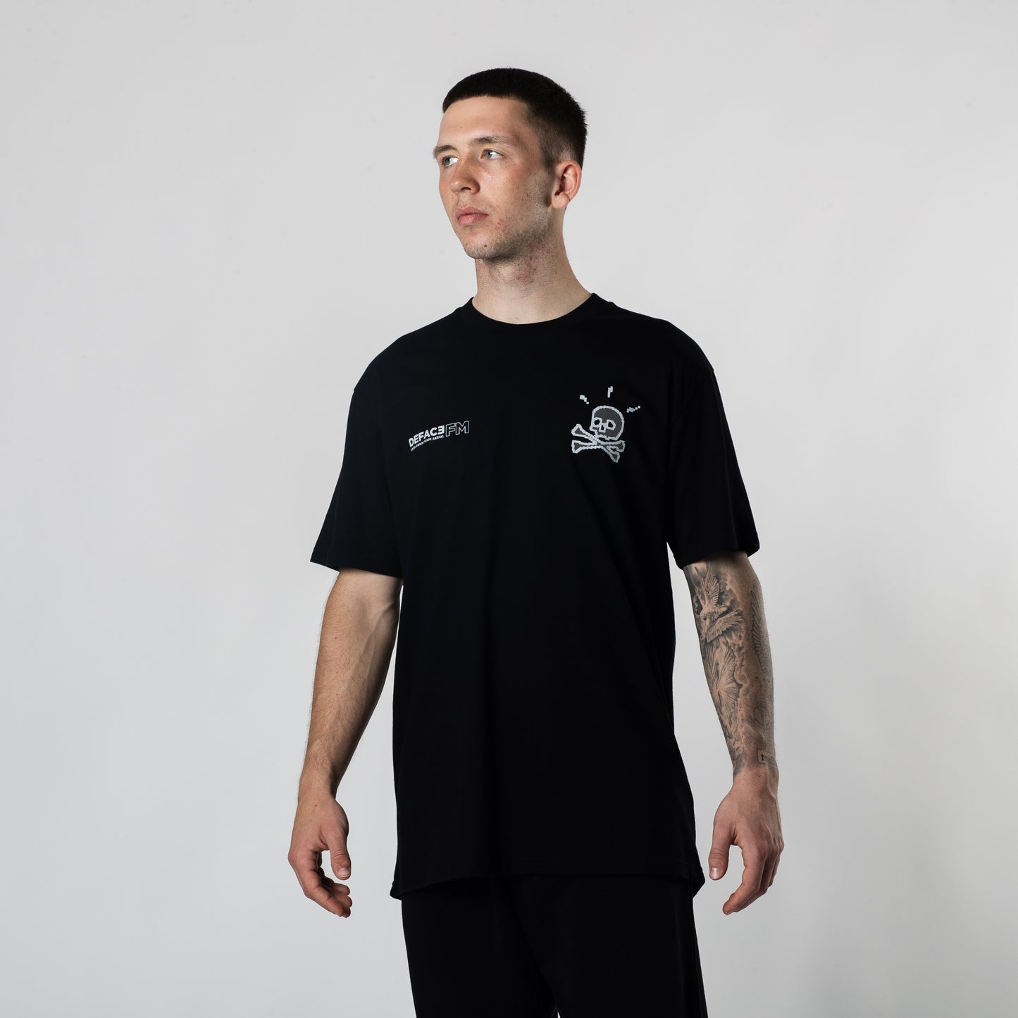 Deface FM Pile-on Tee (Black)