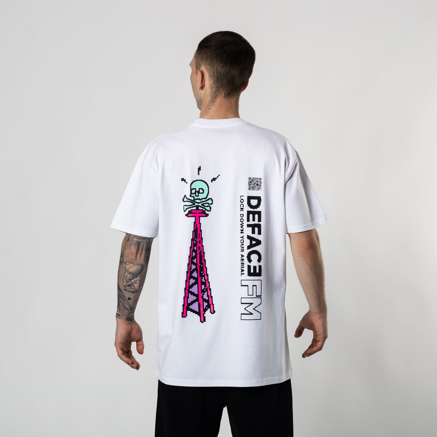 Deface FM Pile-on Tee (White)