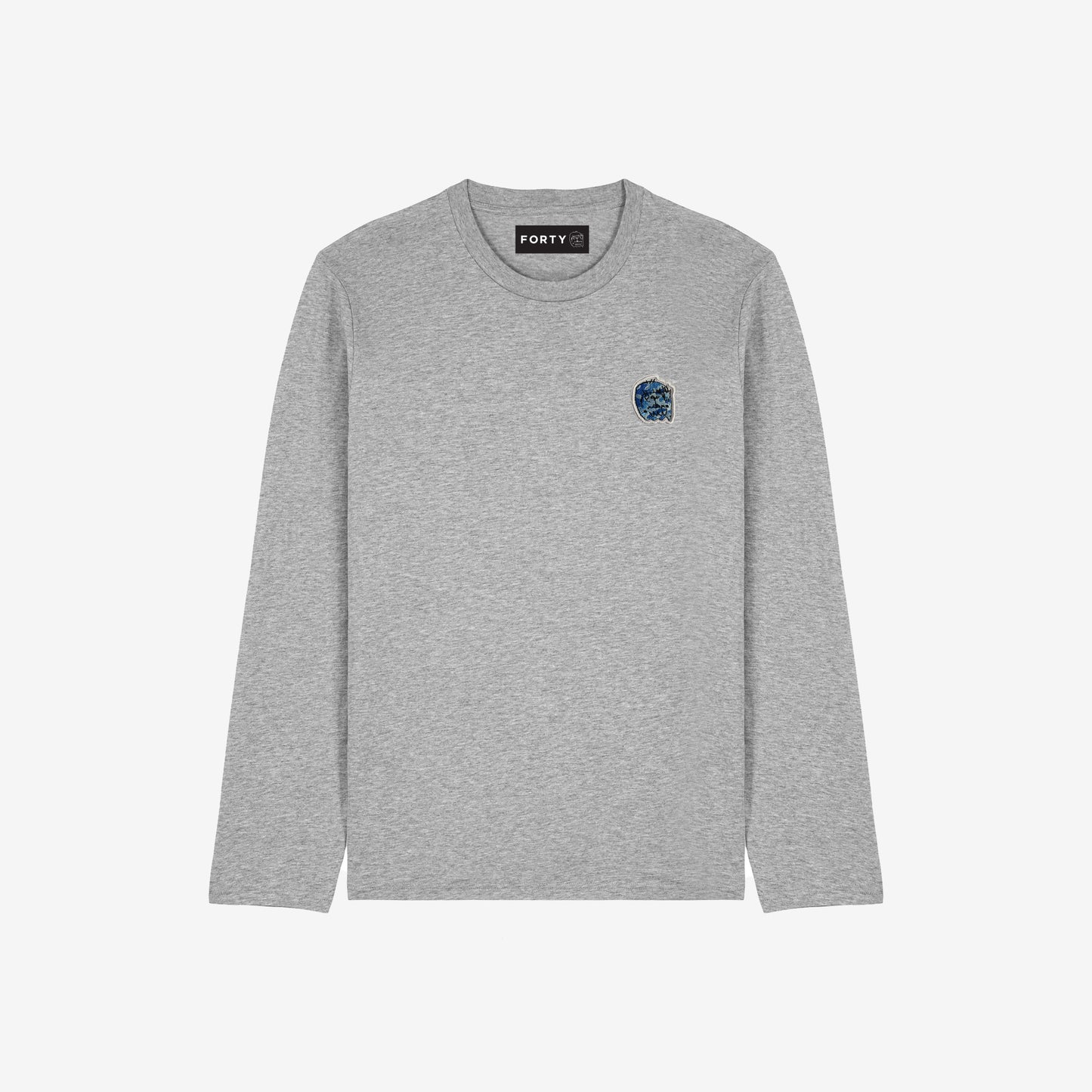 Junior Ben Camo L/S Tee (Grey/Blue)