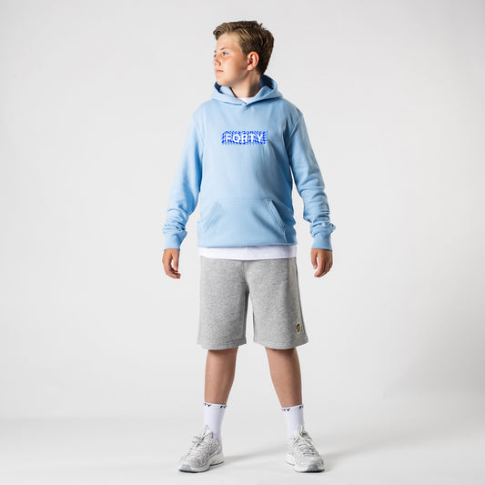 Junior Box Smile Hoodie (Olympic Blue/Neon Blue)