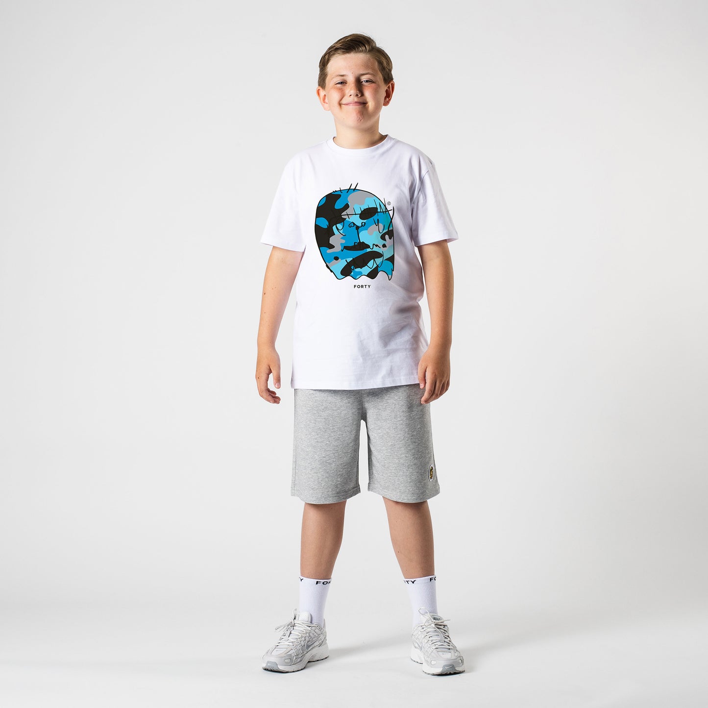 Junior Benjamin Tee (White/Blue)