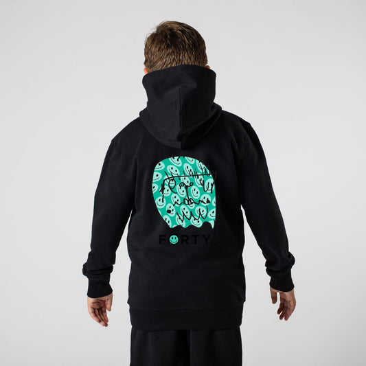 Junior Benjamin Smiley Hoodie (Black/Mint)