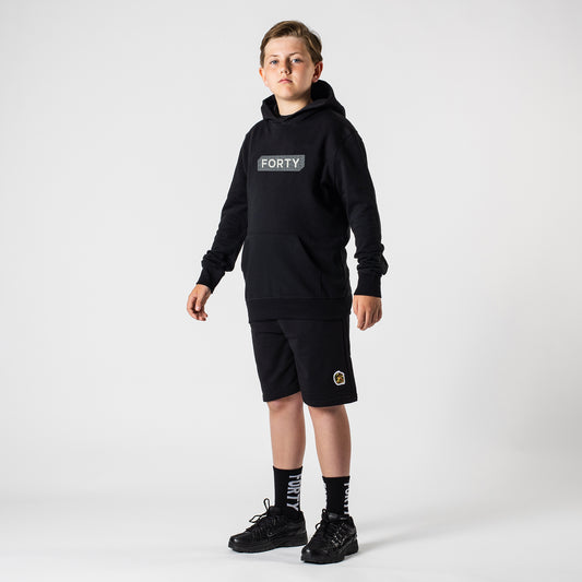 Junior Box Smile Hoodie (Black/Reflective)
