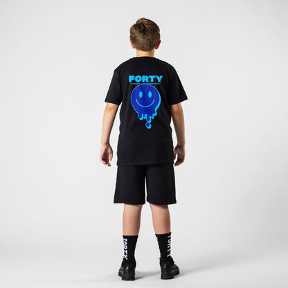Junior Drop Tee (Black/Blue)