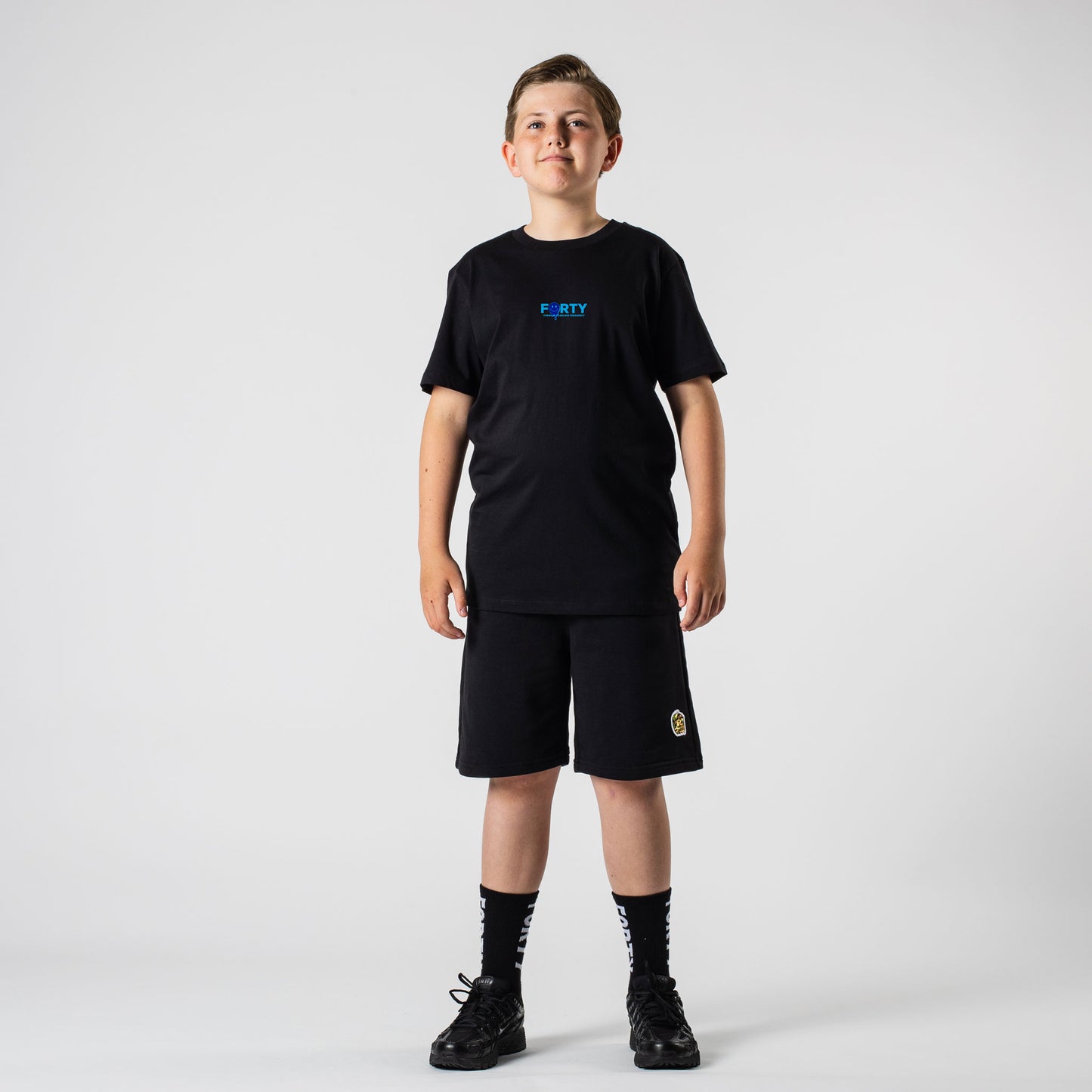 Junior Drop Tee (Black/Blue)