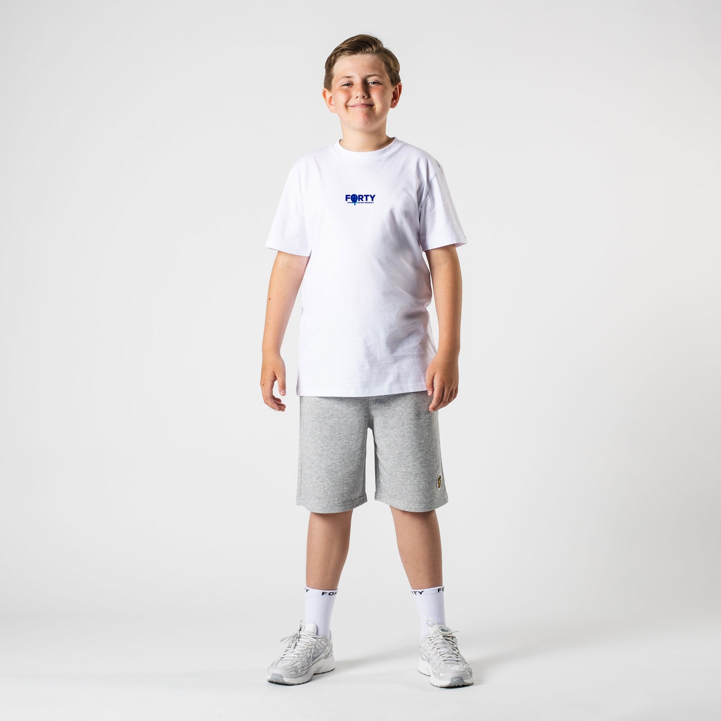 Junior Drop Tee (White/Blue)