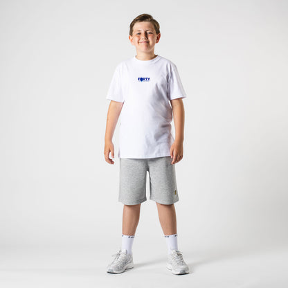 Junior Drop Tee (White/Blue)