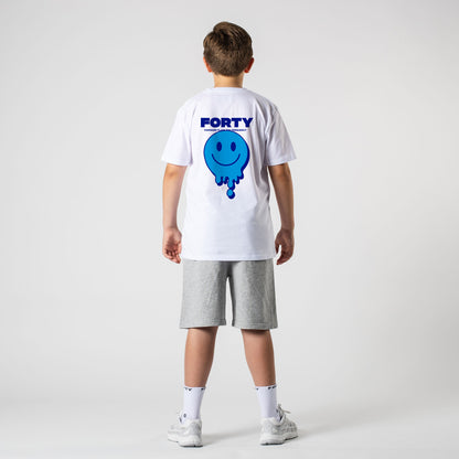 Junior Drop Tee (White/Blue)