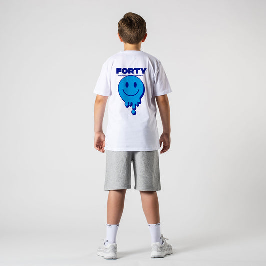 Junior Drop Tee (White/Blue)