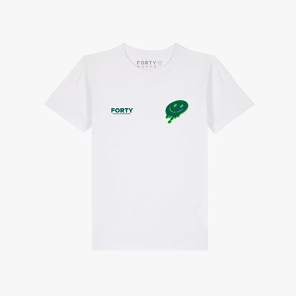 Junior Forty Drop Tee (White/Green)