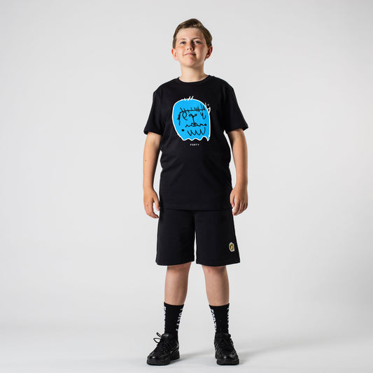 Junior Monster Tee (Black/Blue)