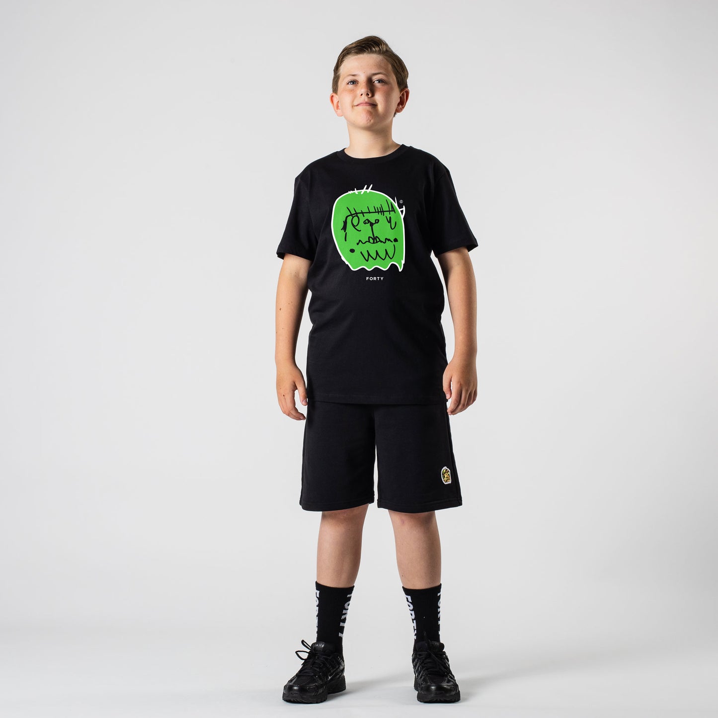 Junior Monster Tee (Black/Green)