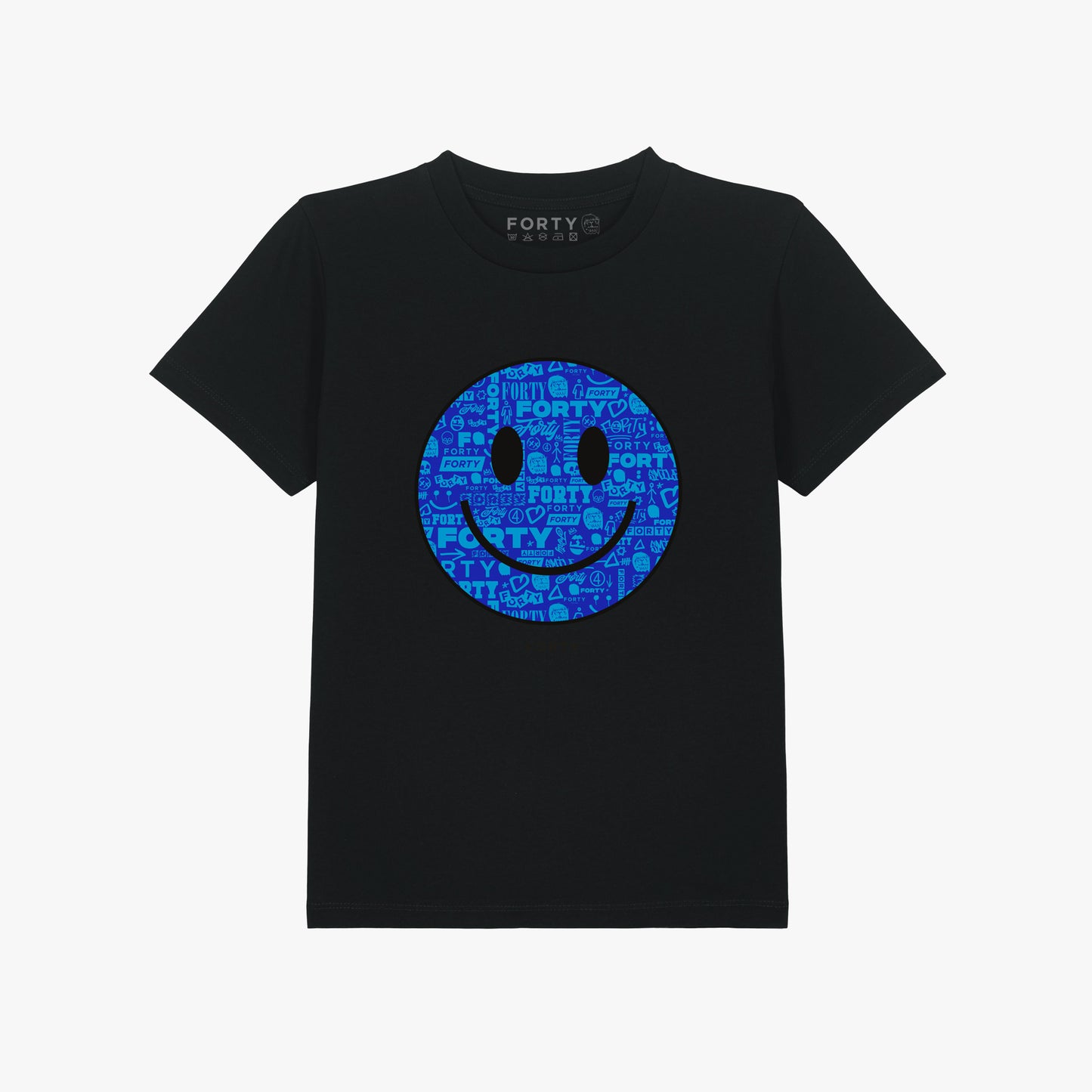 Junior Forty Smiley Tee (Black/Blue)