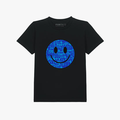 Junior Forty Smiley Tee (Black/Blue)