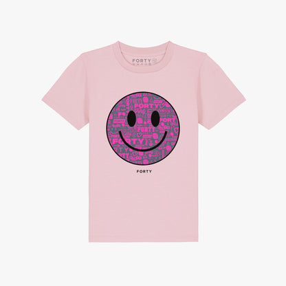 Junior Forty Smiley Tee (Pink/Pink)