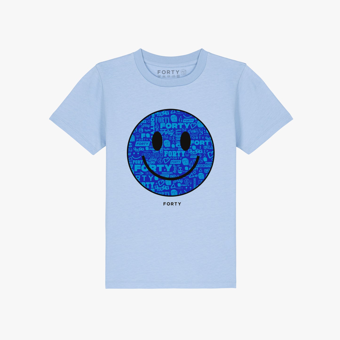 Junior Forty Smiley Tee (Blue/Blue)