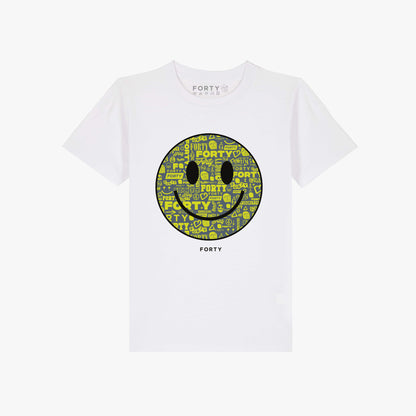 Junior Forty Smiley Tee (White/Yellow)