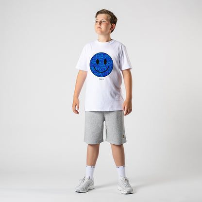 Junior Forty Smiley Tee (White/Blue)