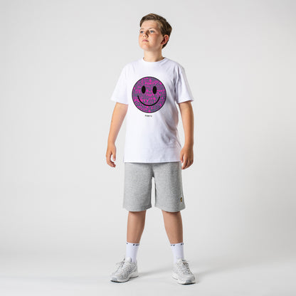 Junior Forty Smiley Tee (White/Pink)