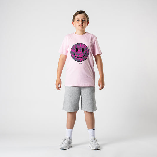 Junior Forty Smiley Tee (Pink/Pink)