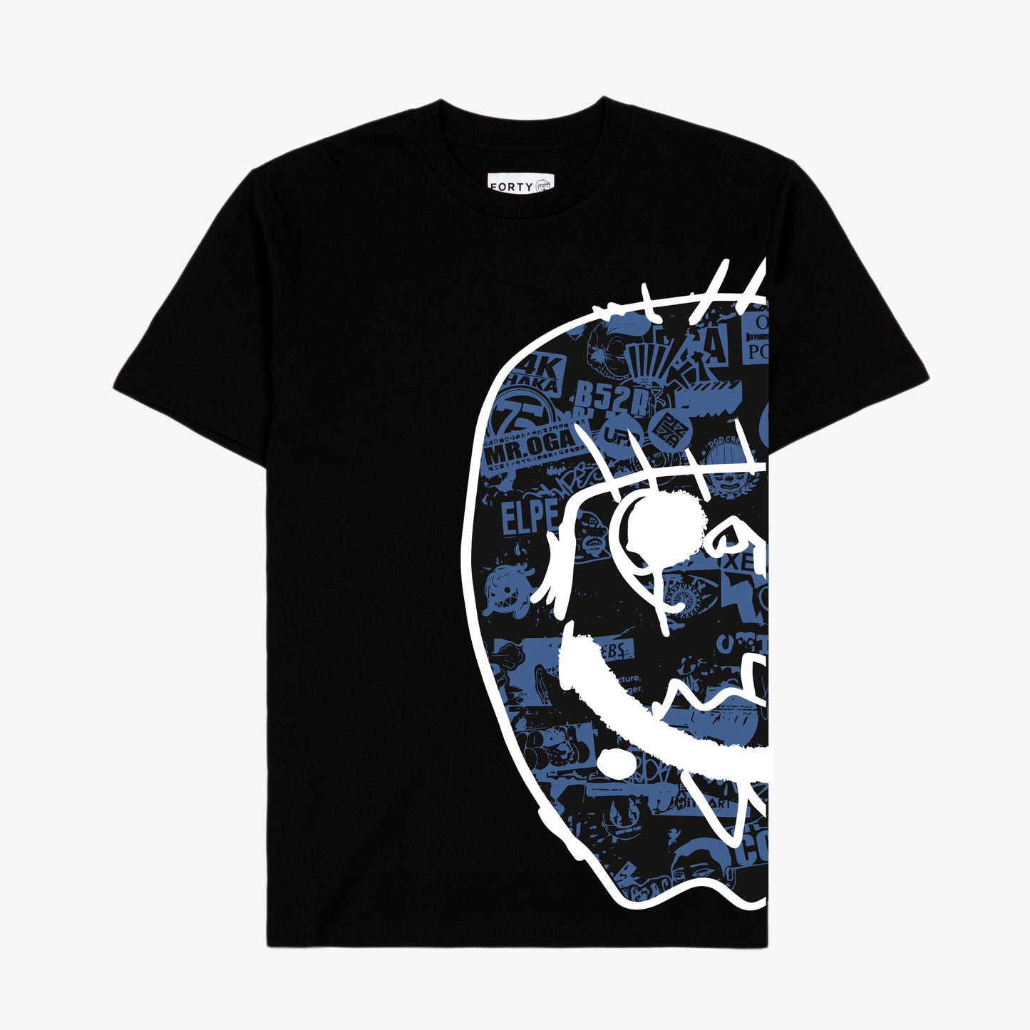 Norwell Graffiti Tee (Black/Cobalt)