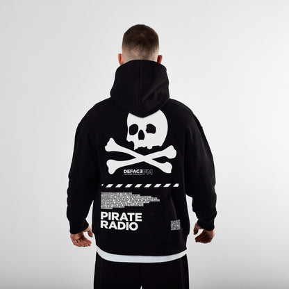 Deface Pirate Hoodie (Black)