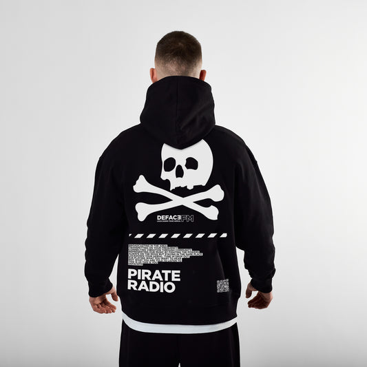 Deface Pirate Hoodie (Black)