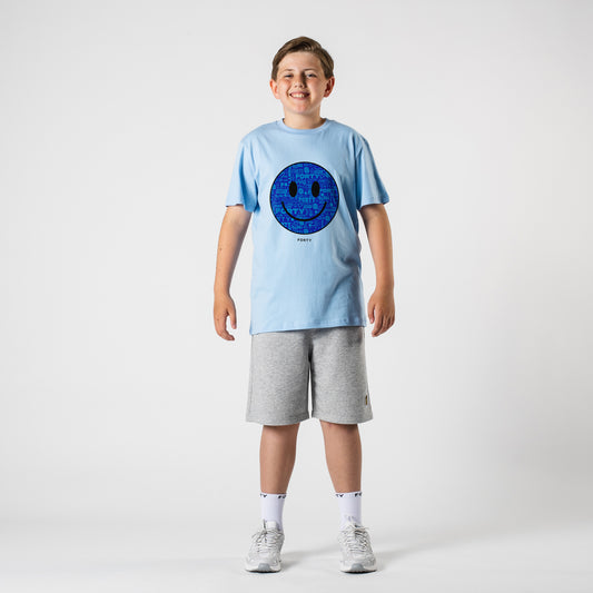 Junior Forty Smiley Tee (Blue/Blue)