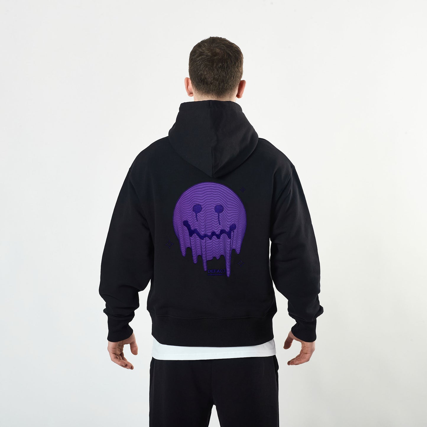 Deface Topo Reflective Hoodie (Black/Photon Purple)